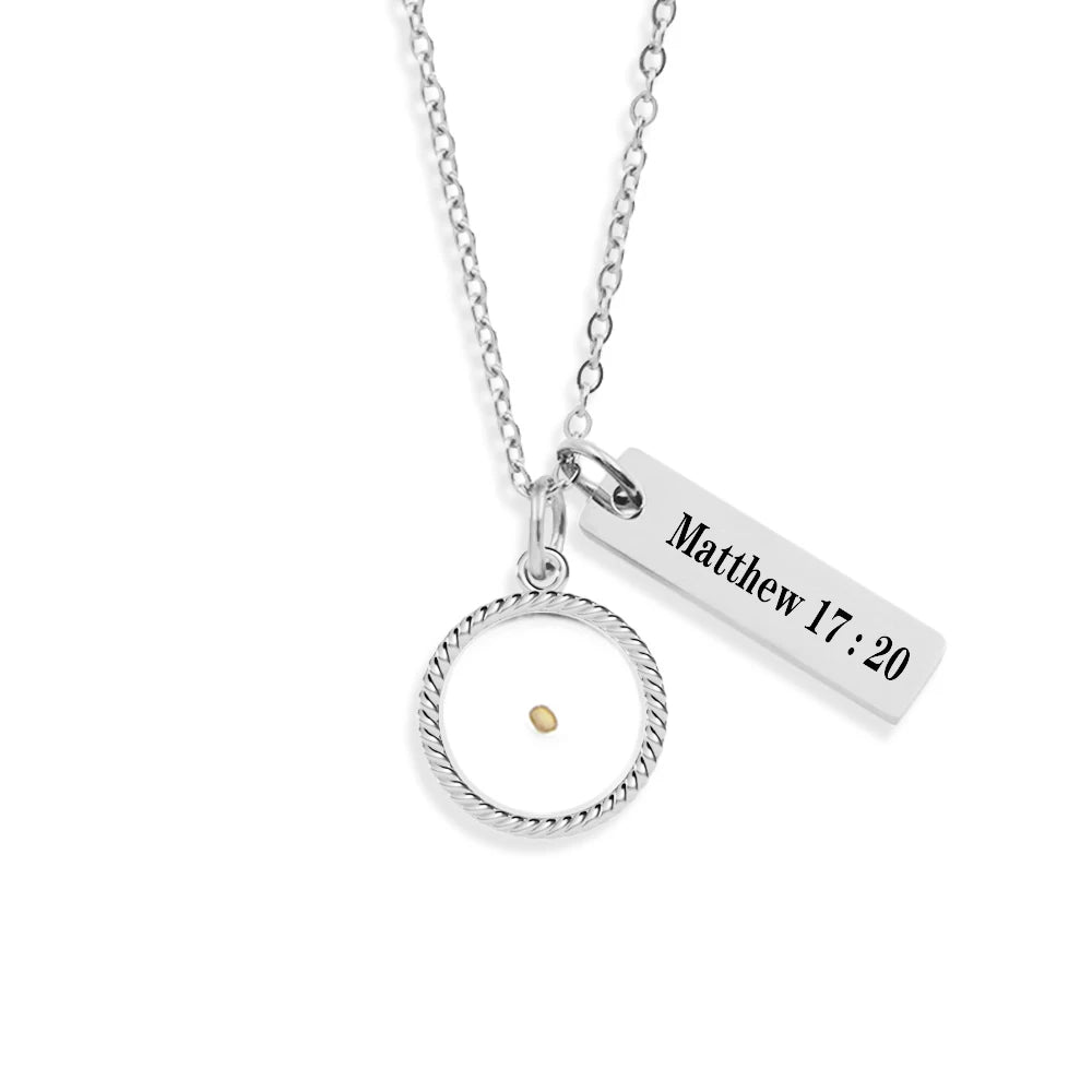 Matthew 17:20 Mustard Seed Necklace Shannon Liz